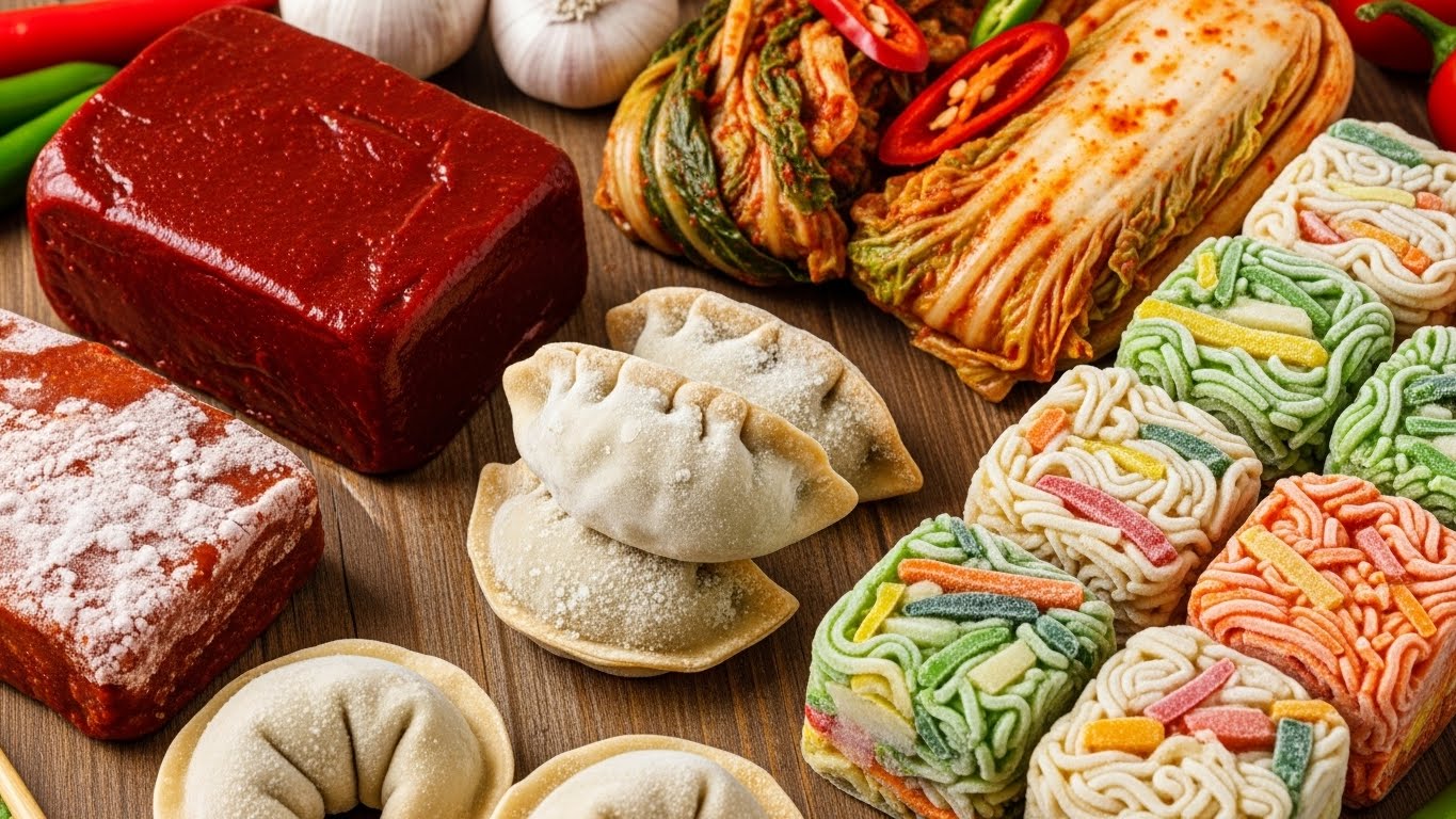 냉동 식품 클로즈업